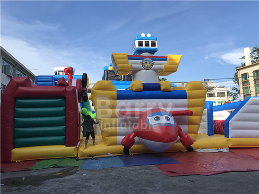 Super Wings Bounce Playground Parco a tema Cartone animato Indoor Inflatable Play Area