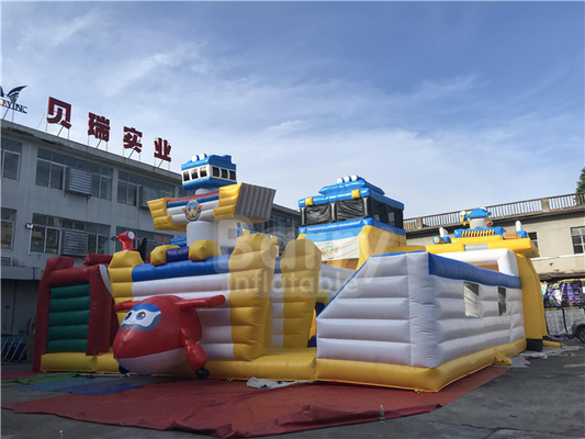 Super Wings Bounce Playground Parco a tema Cartone animato Indoor Inflatable Play Area