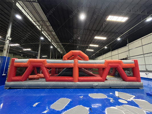Red Trampoline Park Fun City Parco a tema gonfiabile Parco di divertimenti Grandi case gonfiabili per adulti in vendita per bambini