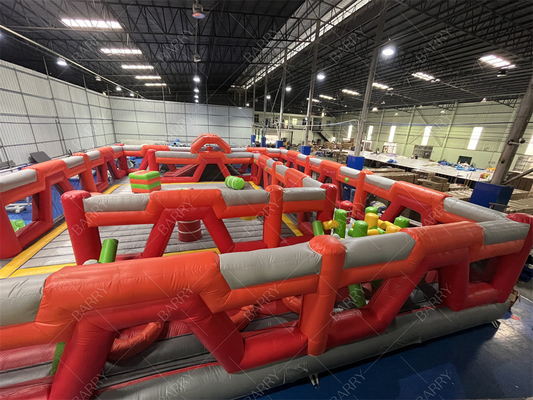 Red Trampoline Park Fun City Parco a tema gonfiabile Parco di divertimenti Grandi case gonfiabili per adulti in vendita per bambini