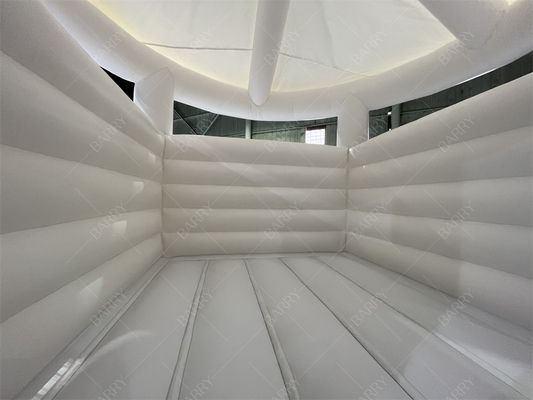5x4.5x4.5m White Indoor Inflatable Bouncers With Cover Inflatable Jump Houses per il matrimonio