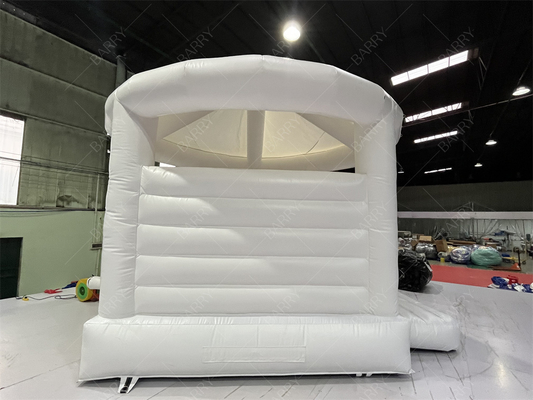 5x4.5x4.5m White Indoor Inflatable Bouncers With Cover Inflatable Jump Houses per il matrimonio