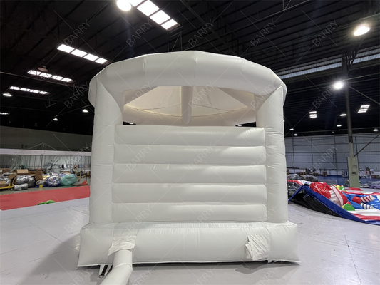 5x4.5x4.5m White Indoor Inflatable Bouncers With Cover Inflatable Jump Houses per il matrimonio