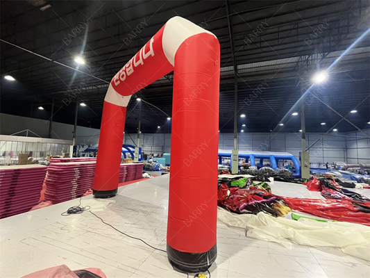 Arco di linea di arrivo gonfiabile personalizzato con illuminazione a LED