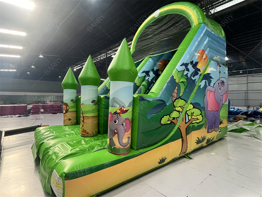 Scivolo gonfiabile per bambini 6x4M personalizzabile con animali