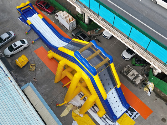 Scivolo d'acqua gonfiabile gigante commerciale 30x10,6 m in PVC per parchi a tema