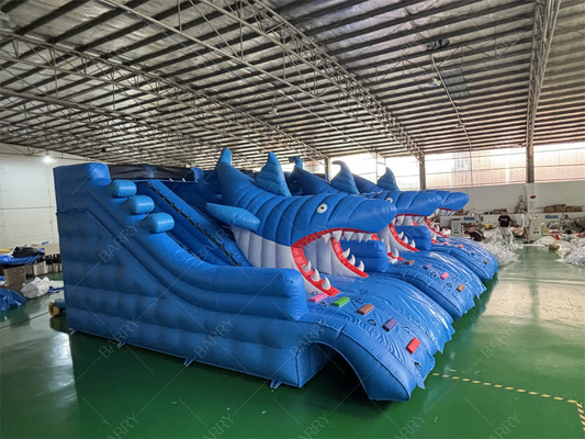 Grande squaloSlide gonfiabile per piscinaSlide gonfiabile per piscina estivaSlide gonfiabile per acqua per bambini e adulti