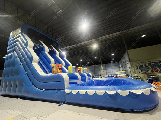 Parco Divertimenti Giardino Esterno Gonfiabile Grandi Bambini Scivoli Acquatici Doppi Per Adolescenti Cortile