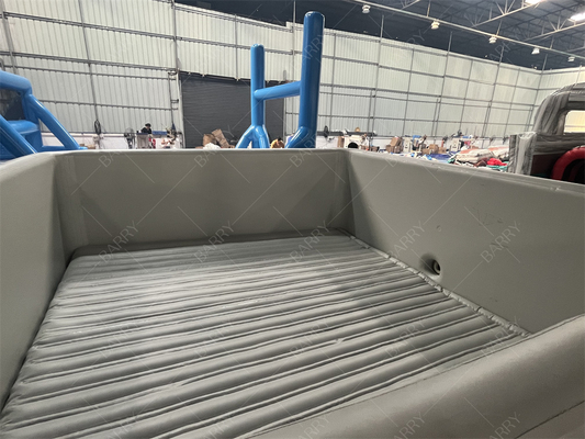 Tessuto Drop Stitch Caldo di Sicurezza Nuovo Materiale Gonfiabile Su Misura Grigio Piscina Gonfiabile Palline per Bambini