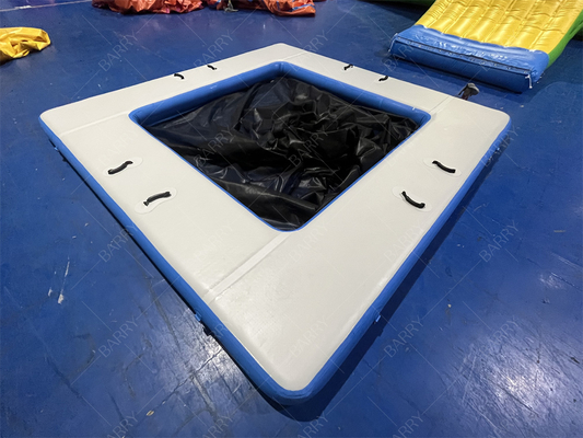 Piscina gonfiabile per yacht marino anti-medusa, tenda galleggiante sull'isola oceanica, piscina gonfiabile marina con rete