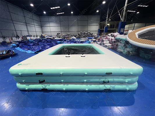 Piscina gonfiabile galleggiante portatile per oceano, mare, yacht, piscina con rete anti-medusa