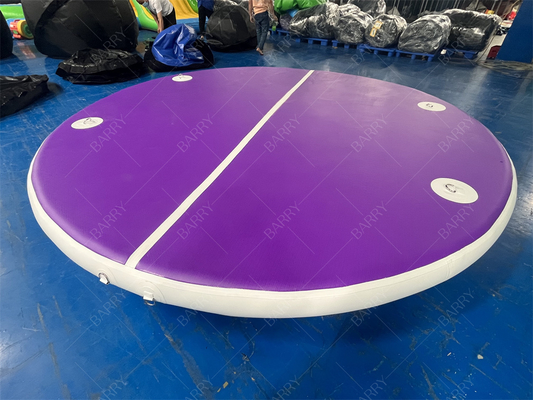 Drop Stitching Pvc tubo rotondo viola gonfiabile Dock giocattoli d'acqua Per piscine Laghi