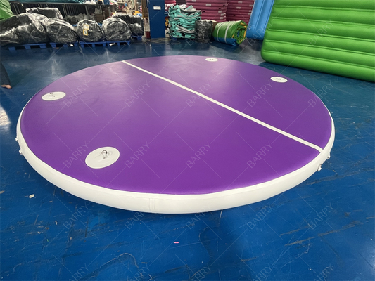 Drop Stitching Pvc tubo rotondo viola gonfiabile Dock giocattoli d'acqua Per piscine Laghi