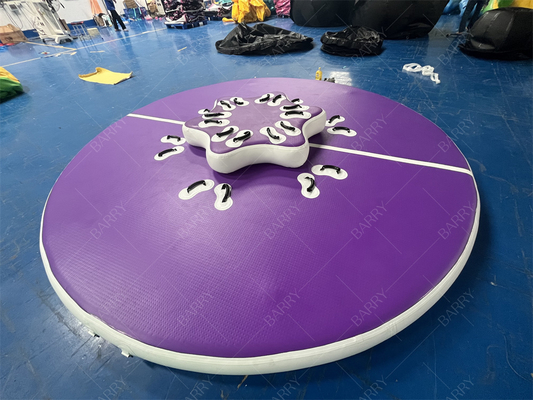 Drop Stitching Pvc tubo rotondo viola gonfiabile Dock giocattoli d'acqua Per piscine Laghi