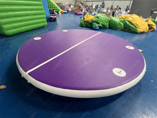 Drop Stitching Pvc tubo rotondo viola gonfiabile Dock giocattoli d'acqua Per piscine Laghi