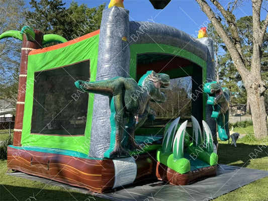 T-Rex Dinosauro Slide d'acqua gonfiabile Casa rimbalzatore Combo Bouncer gonfiabile Castello saltante