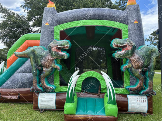 T-Rex Dinosauro Slide d'acqua gonfiabile Casa rimbalzatore Combo Bouncer gonfiabile Castello saltante