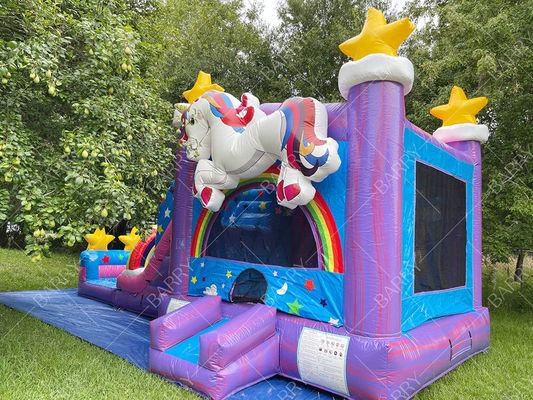 Commercial Inflatabile scivolo d'acqua Combo Bouncer Unicorn Jumper Salto Luna Bouncy Castelli Bounce House