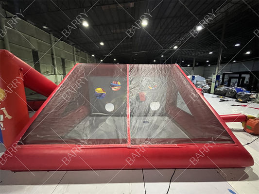 Set di porte da calcio gonfiabili personalizzabili per eventi e feste promozionali sulla spiaggia