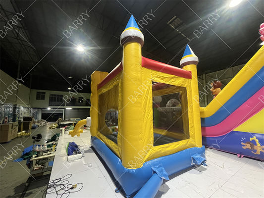 Cartoon PVC Inflatable Castle Fun Bounce House For Theme Parks Or Parties