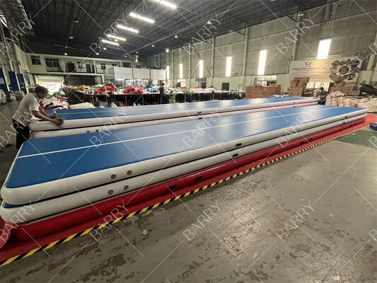 Materassino ad aria per ginnastica gonfiabile Tumble Track, tappeto per tumbling, 2m 3m 4m 5m 6m 7m 8m, spessore 10/20 cm