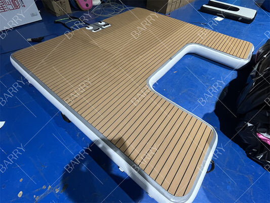3m Drop Stitch Yacht Pontoon per spiaggia e lago piattaforma di banchina galleggiante gonfiabile