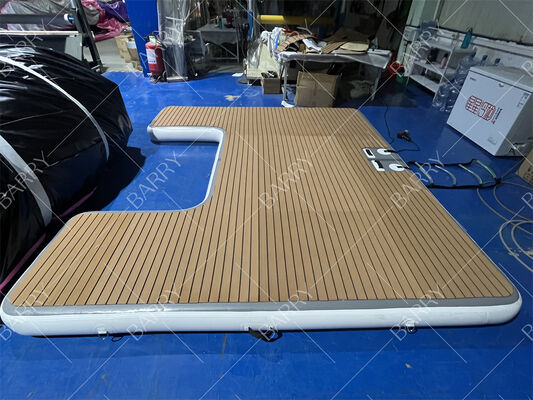 3m Drop Stitch Yacht Pontoon per spiaggia e lago piattaforma di banchina galleggiante gonfiabile