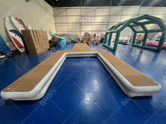 Isola galleggiante a jet-ski Dock gonfiabile Y Pontoon Motor Boat Dock Platform