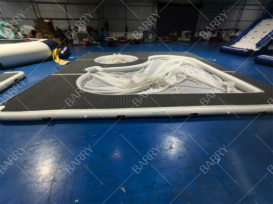 New Collection Customized Portable Inflatable Floating Ocean Sea Swimming Pool with Net