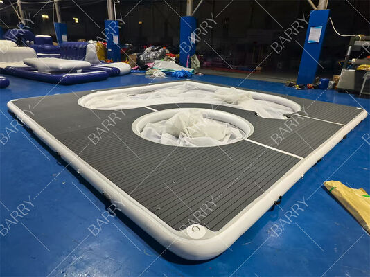 New Collection Customized Portable Inflatable Floating Ocean Sea Swimming Pool with Net