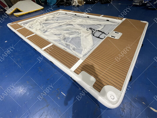 Summer Drop Stitch Tube Balneabile Medusa Yacht Pool Balneabile piscina di mare con rete