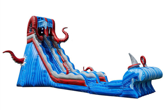 Adulto grande scivolo d'acqua commerciale gonfiabile 25ft Ocean Battle Slide Pool
