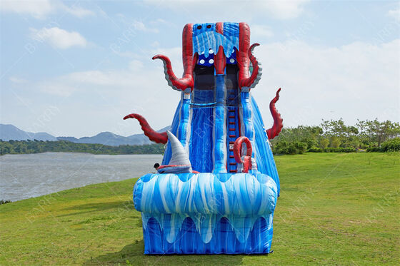 Adulto grande scivolo d'acqua commerciale gonfiabile 25ft Ocean Battle Slide Pool