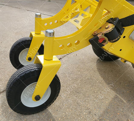 Carrello manuale elettrico a 4 ruote per impieghi gravosi con verricello per sollevare gonfiabili