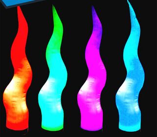 La metropolitana 8 del sesso ha condotto il colore cambiante della colonna gonfiabile di Lighing per esposizione
