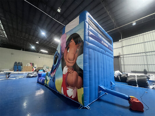 Scivolo Gonfiabile a Tripla Corsia a Tema Lilo & Stitch | Scivolo d'Acqua Commerciale per Bambini