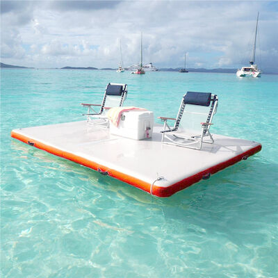 Yoga di galleggiamento Mat Inflatable Swim Platform Raft dell'isola gonfiabile del PVC