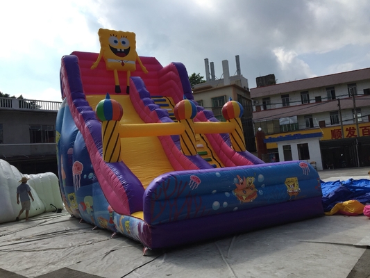 Camera di rimbalzo dell'aria del castello di 1000D Plato Commercial Inflatable Slide Jumping
