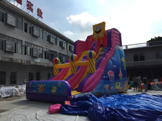 Camera di rimbalzo dell'aria del castello di 1000D Plato Commercial Inflatable Slide Jumping