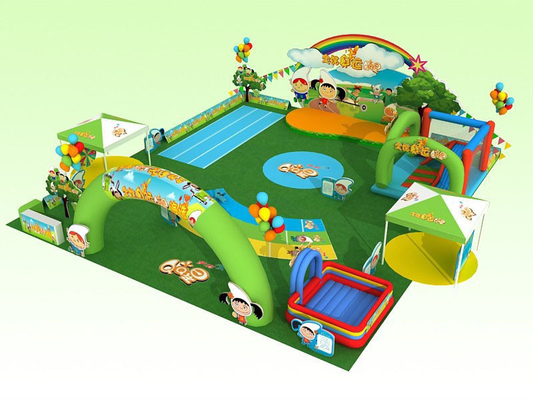 Castello di salto gonfiabile di corsa ad ostacoli del parco di divertimenti dei bambini