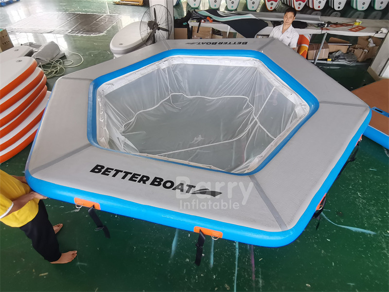 Drop Stitch Materiale DWF Dock gonfiabile per il nuoto con piscina Anti meduse Per adulti e bambini
