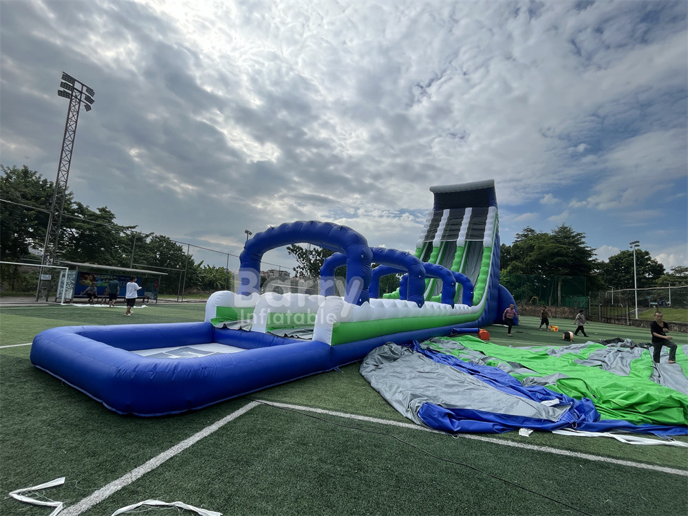 Commercial Grade Custom Made 30x9x13m Wave Giant Inflatable Water Slide Per Bambini Adulti Caldo In 5km Inflatable Run