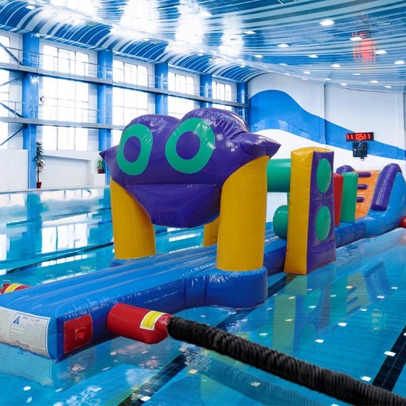 Colorato 10M Challenge Pool Inflatabile corso di assalto sull'acqua Inflatabile Aqua Run per il mare o piscina