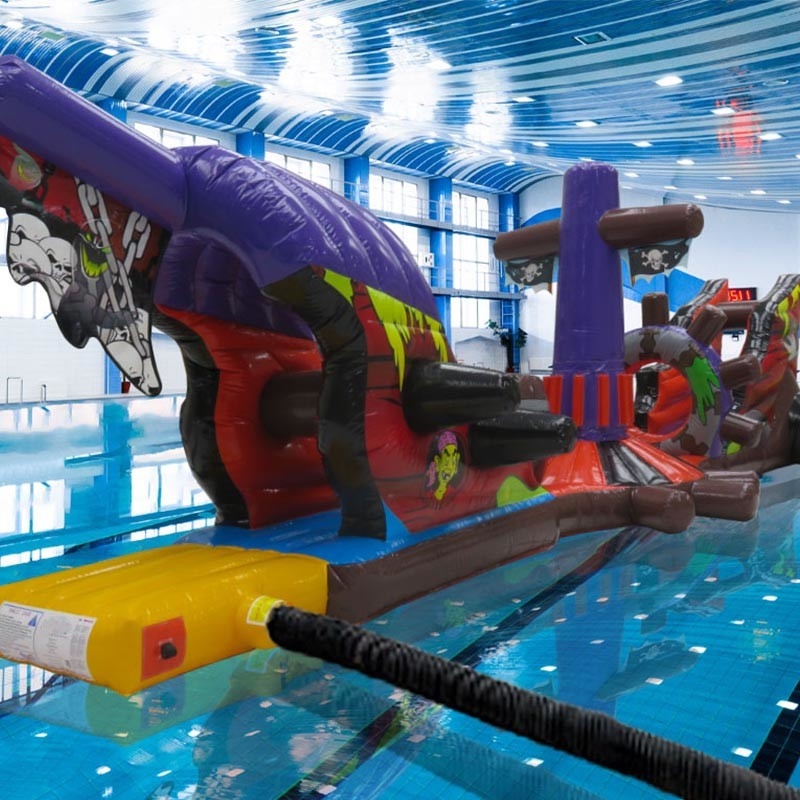 Corso di ostacoli d'acqua gonfiabile per piscina