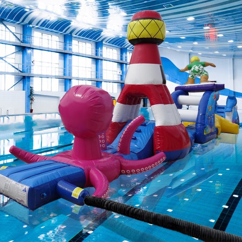17M Piscina a balneazione di mare Corsi a ostacoli gonfiabili sull'acqua per bambini e adulti