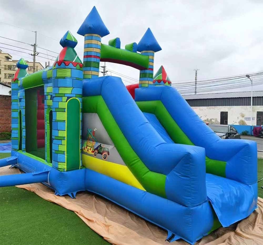Spedizione veloce Bouncer gonfiabile in materiale PVC Casa di rimbalzo con scivolo e anello da basket