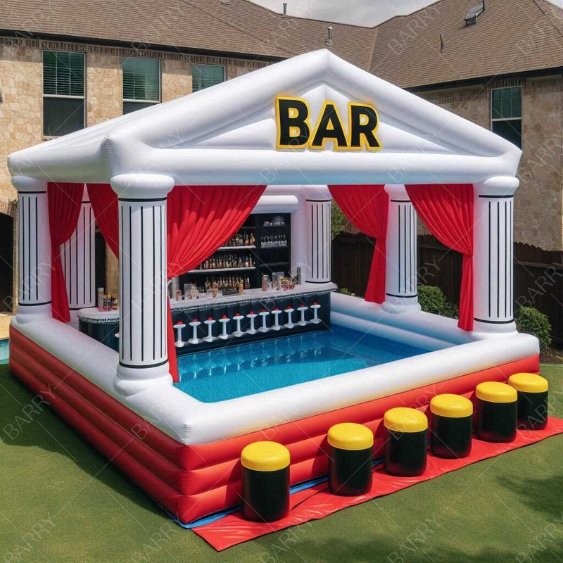 Bar gonfiabile galleggiante piscina d'acqua con piscina Bar gonfiabile piscina per adulti e bambini partito gioco sport