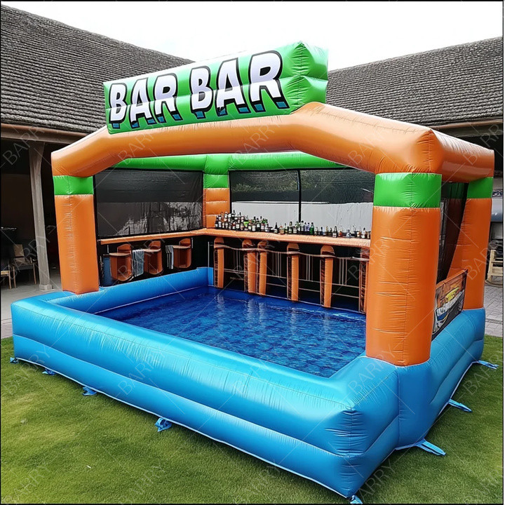 Grande design superiore piscina gonfiabile bar piscina galleggiante gonfiabile piscina galleggiante