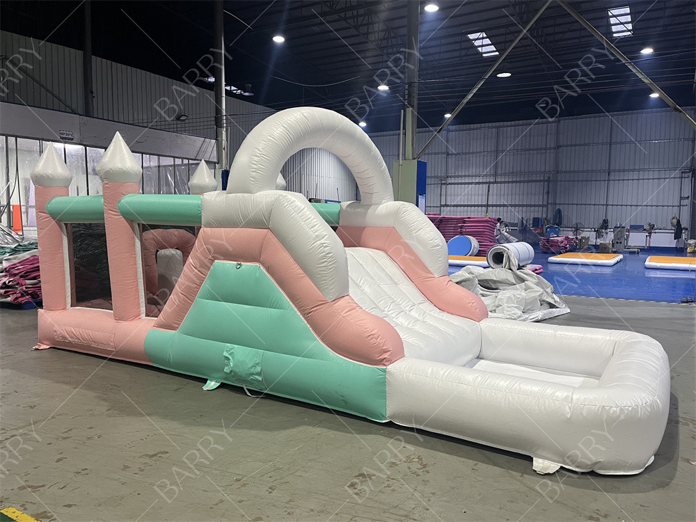 Festa personalizzata castello gonfiabile gonfiabile buttafuori castello salto bambini ragazza principessa carrozza combo con scivolo