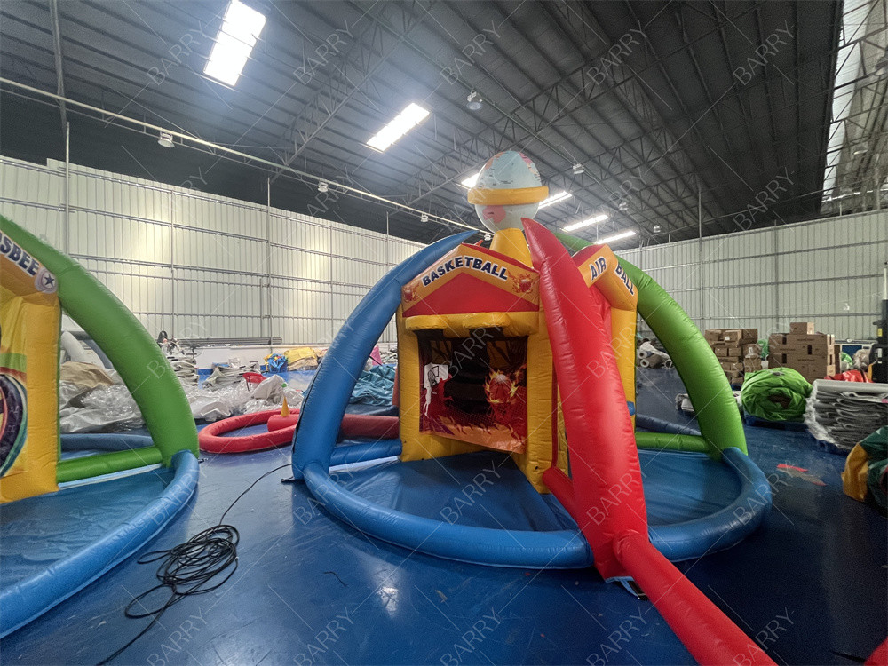 Gran mondo dello sport giochi gonfiabili di carnevale 3/4/5 in 1 giochi gonfiabili all'aperto